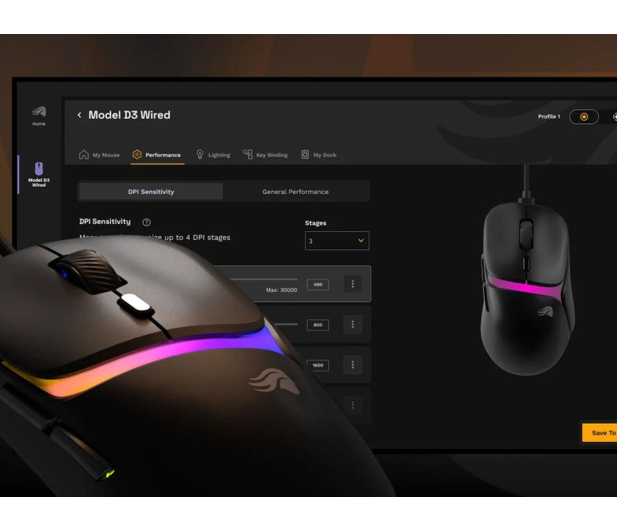 Glorious Model D3 RGB Czarny - 1469427 - zdjęcie 8